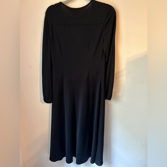 ADRIANNA PAPELL BLACK MAXI VINTAGE DRESS 10 - Picture 3 of 5